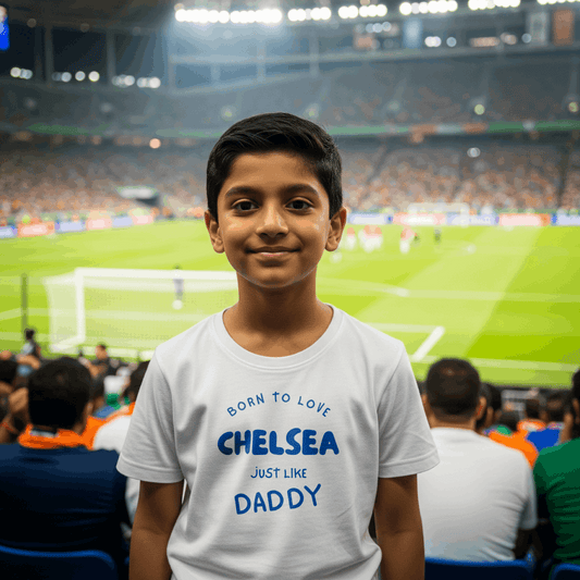 Kids Born to Love Chelsea T-Shirt | Young Blues Crew - Future Stamford Bridge Legend