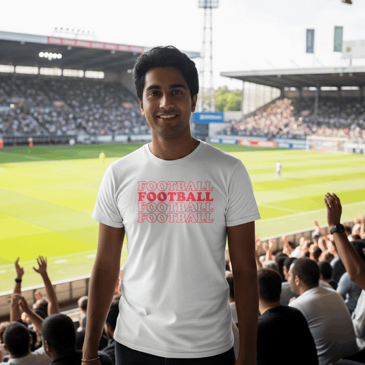 Football Text Men's T-Shirt | Classic Crew for Real Fans