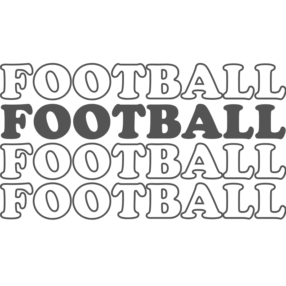 Football Text Kid's T-Shirt | Crew Neck for Young Fans