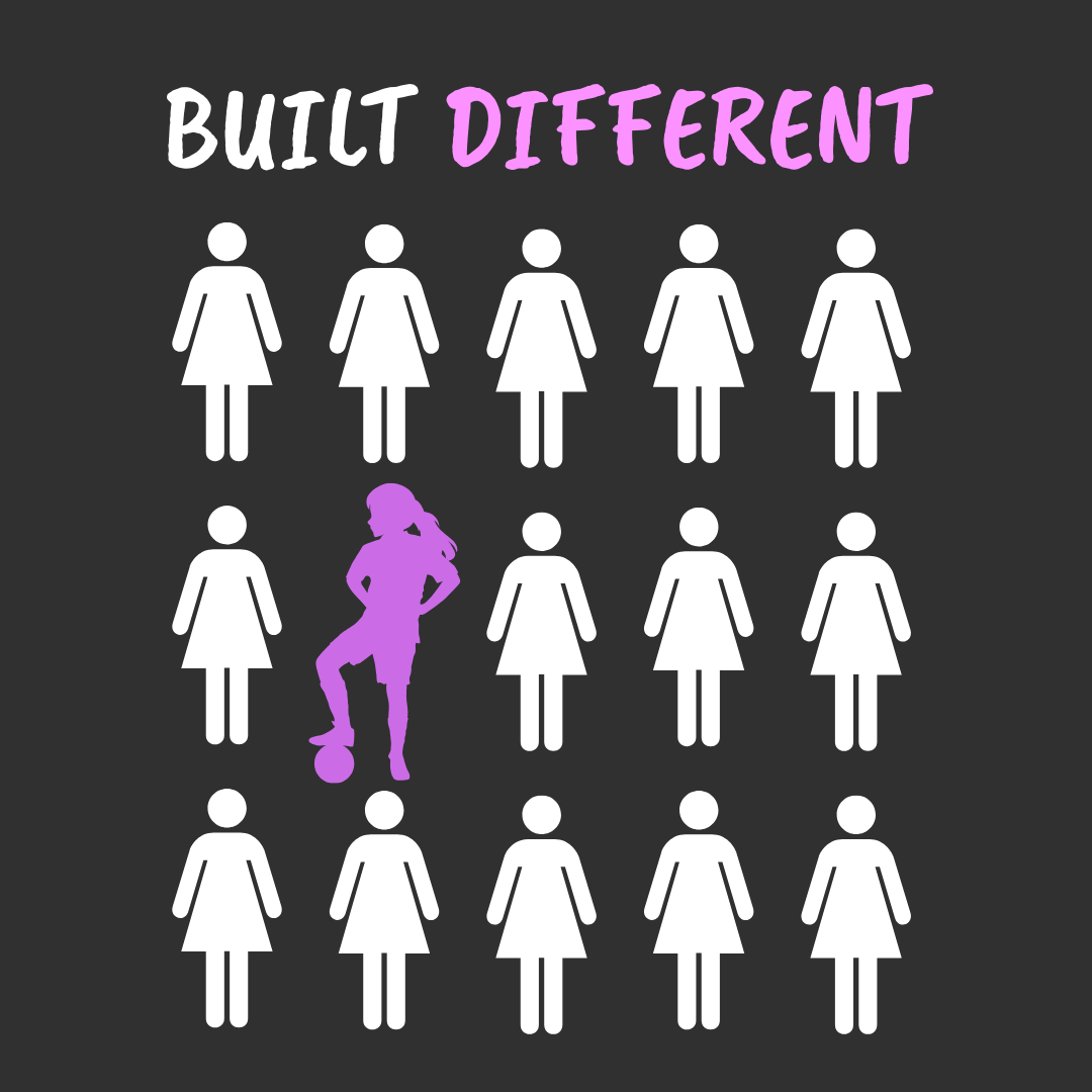 Built Different Girl's T-Shirt | Crew Neck for Young Fans
