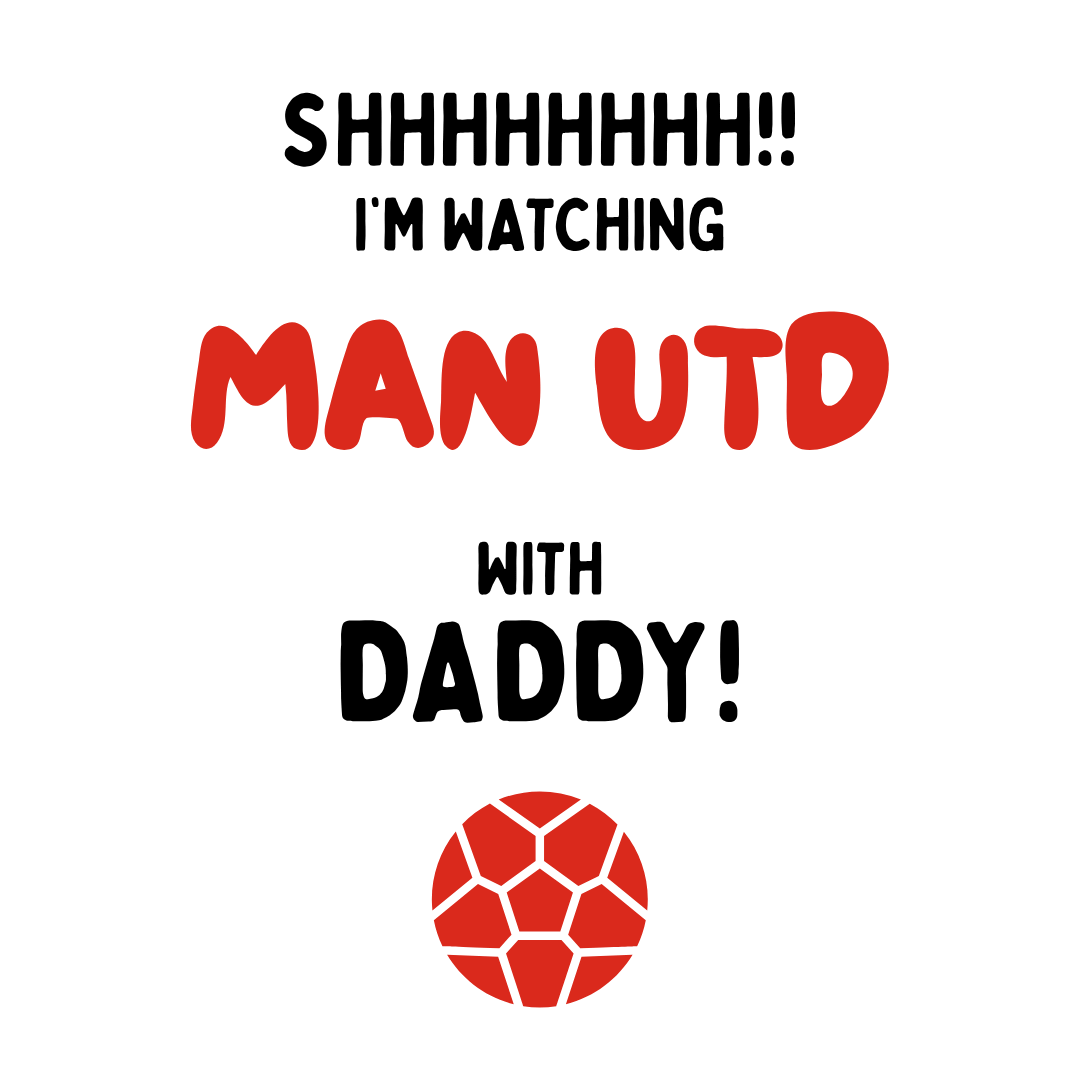 Manchester United Kids T-Shirt | Shh I'm Watching Man Utd - Young Red Devils Crew Neck