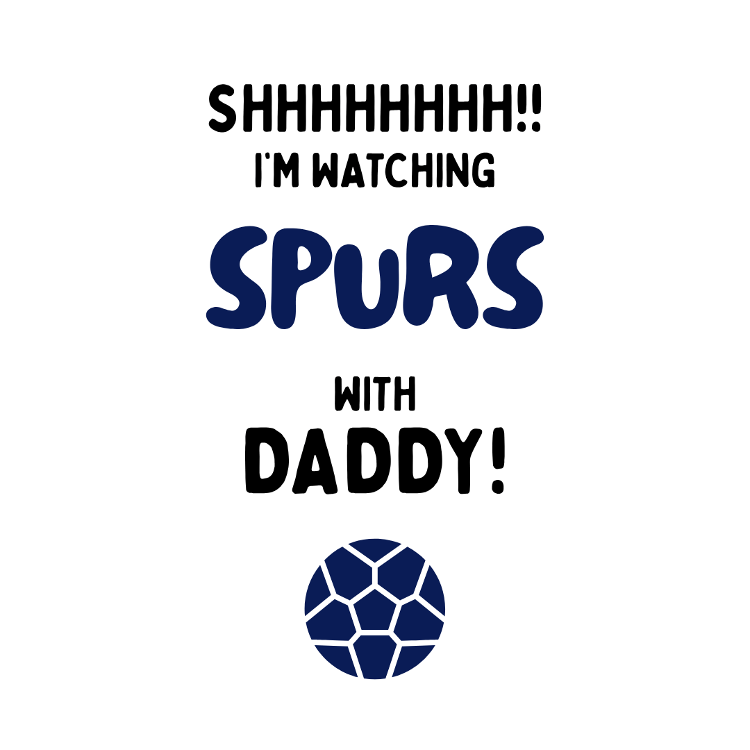 Baby Shh! I'm Watching Spurs Romper | Tiny Lilywhites Matchday One-Piece - Future White Hart Lane Superstar