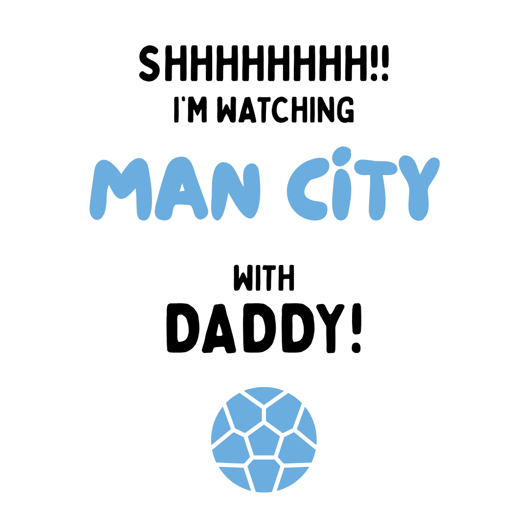 Kids Shh! I'm Watching Man City T-Shirt | Young Citizens Matchday Crew - Future Etihad Legend
