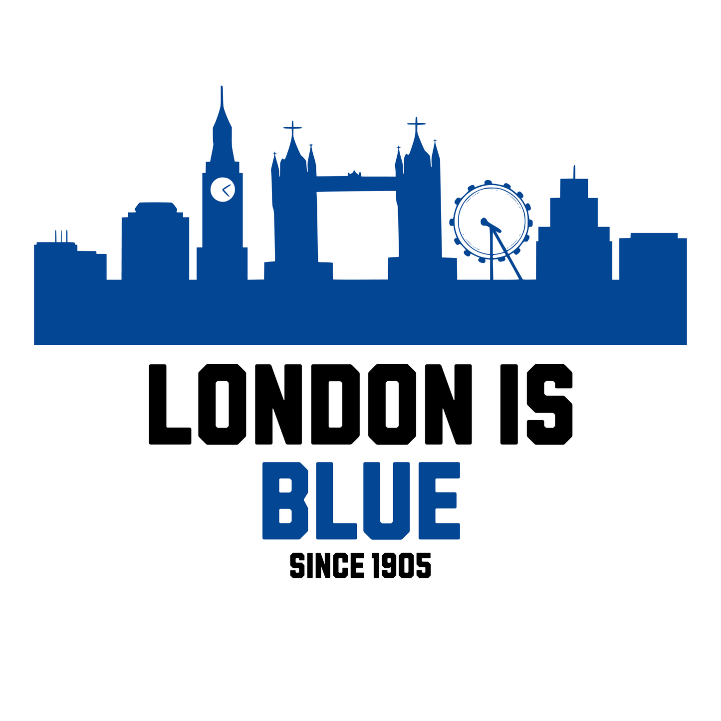 Chelsea London Blue T-shirt - Men's Classic Crew