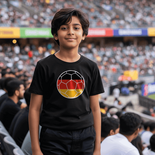 Germany Football Flag Kids T-Shirt | Classic Crew for Fans