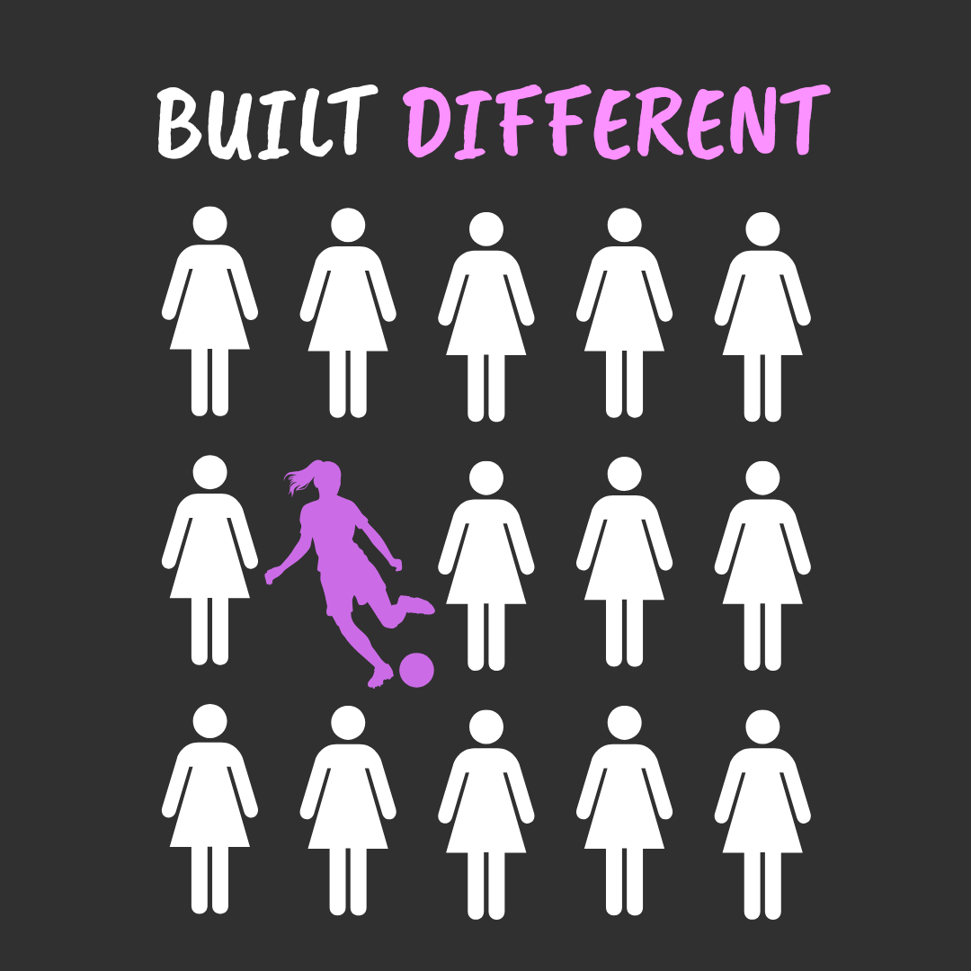 Built Different Women's T-Shirt | Classic Crew for Game Changers