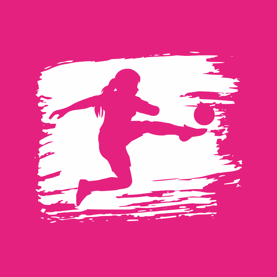 Volleyball girl's t-shirt icon - Dynamic volleyball silhouette art