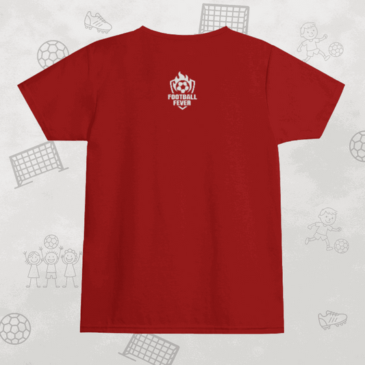 Liverpool is Red T-Shirt Girls - Back view showing premium print quality and crew neck