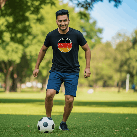 Germany Football Flag Mens T-Shirt | Classic Crew for Supporters