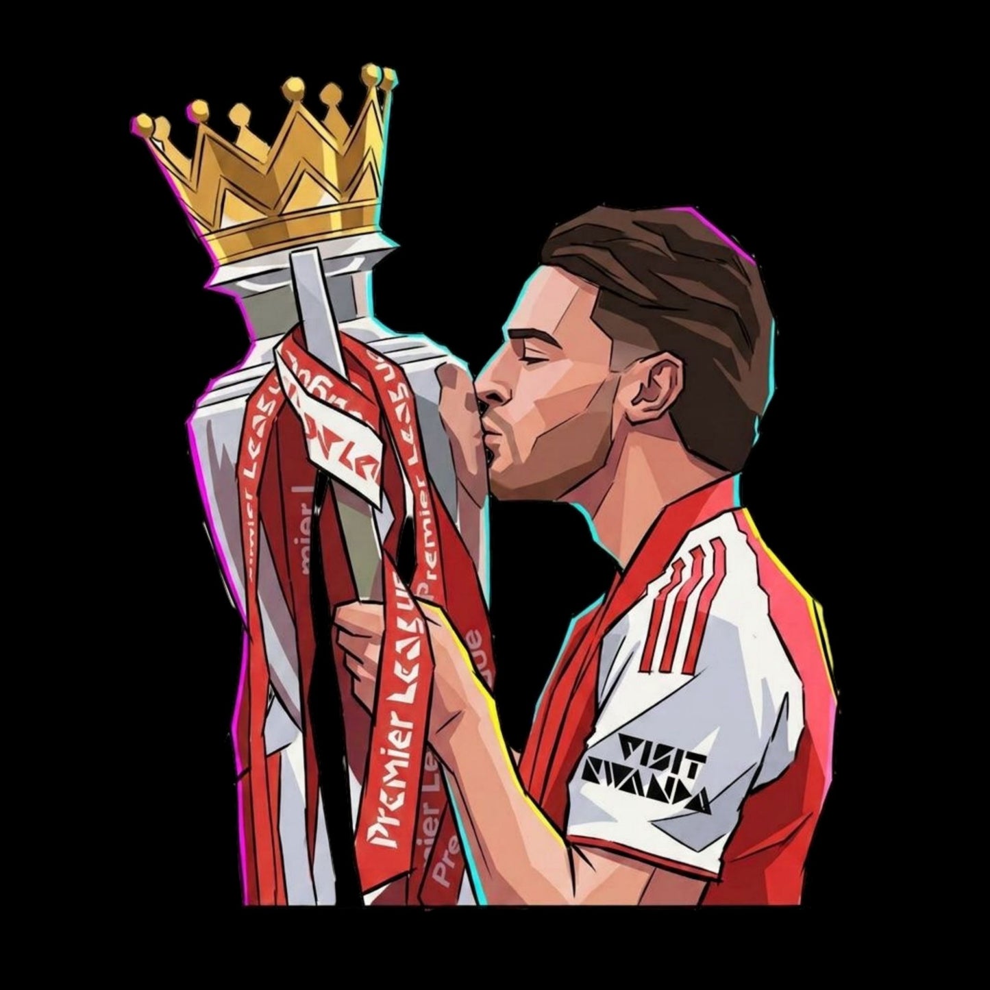 Declan Rice 'Champion's Kiss' - Boy's Arsenal T-shirt
