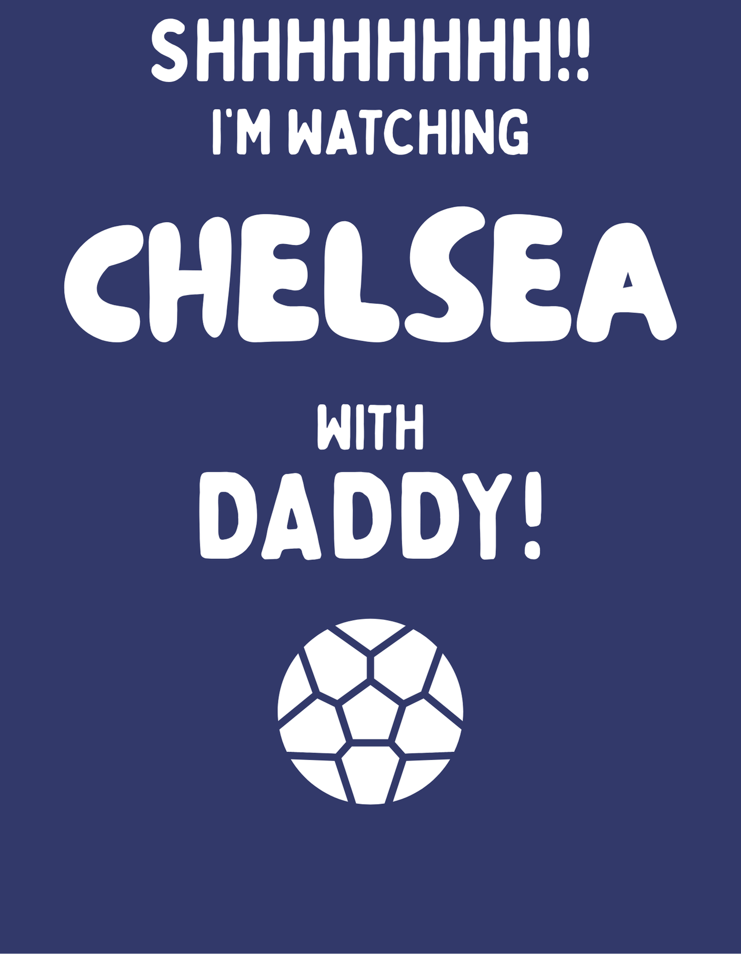 Kids Shh! I'm Watching Chelsea T-Shirt | Young Blues Matchday Crew - Future Stamford Bridge Legend
