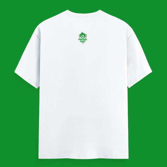 Men's India Football Flag T-Shirt Back View - Classic Crew Neck Design with Tricolor Flag Design Indian Football Pride