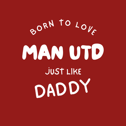 Born to Love Man Utd Kid's T-Shirt | Crew Neck for Young Red Devils
