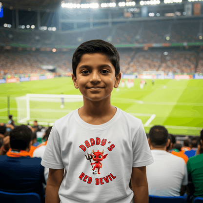 Manchester United Kids T-Shirt | Daddy's Red Devil - Young Red Devils Crew Neck