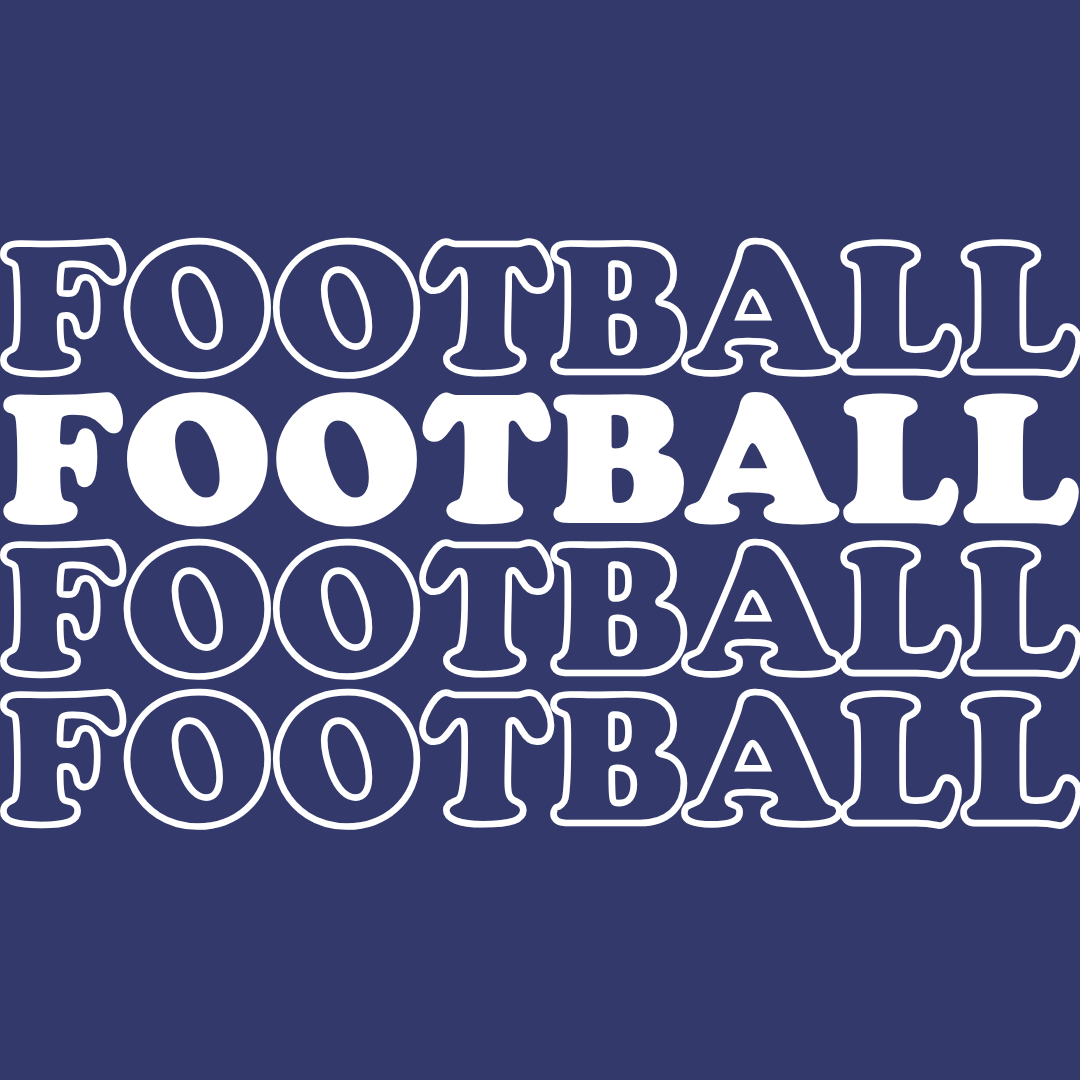 Football Text Kid's T-Shirt | Crew Neck for Young Fans