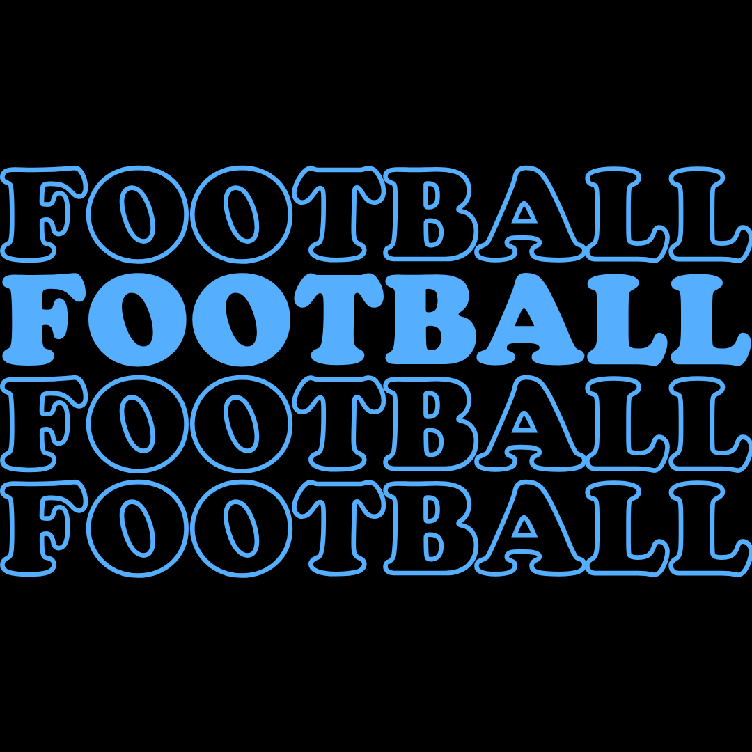 Football Text Kid's T-Shirt | Crew Neck for Young Fans