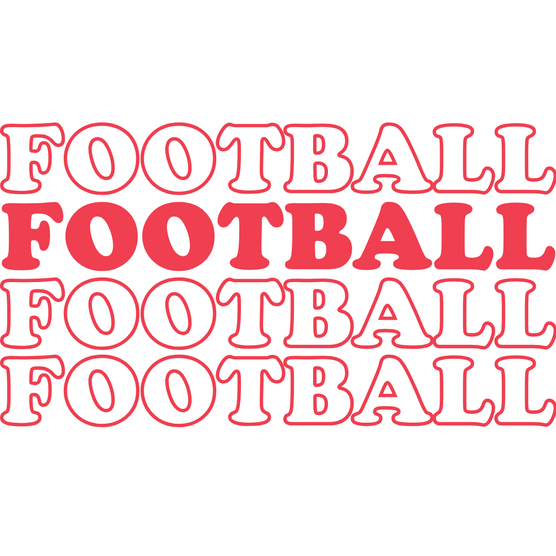Football Text Kid's T-Shirt | Crew Neck for Young Fans