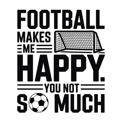 Football Makes Me Happy Men's T-Shirt | Classic Crew for True Fans