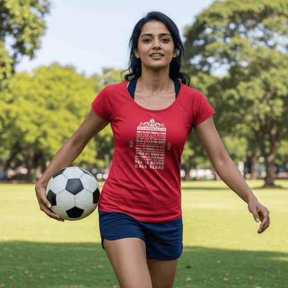 Liverpool FC Women's T-Shirt | YNWA Lyrics - You'll Never Walk Alone Classic