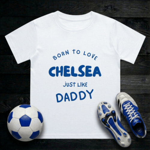 Kids Born to Love Chelsea T-Shirt | Young Blues Crew - Future Stamford Bridge Legend