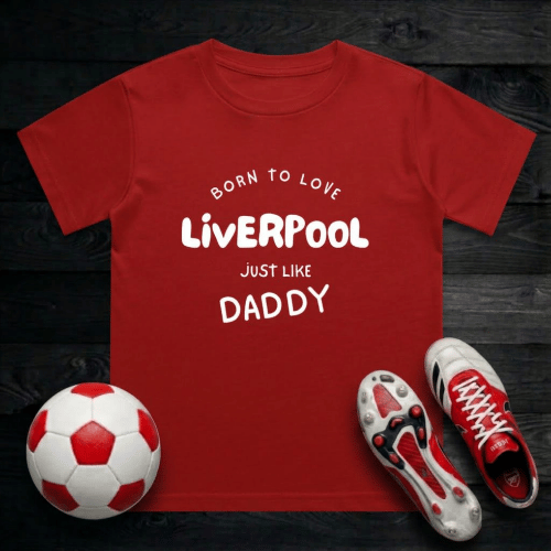 Liverpool FC Kids T-Shirt | Born to Love Liverpool - Young Reds Crew Neck