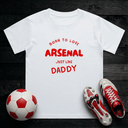 Kid's Born to Love Arsenal T-Shirt | Young Gunners Crew Neck - Future Arsenal Legend
