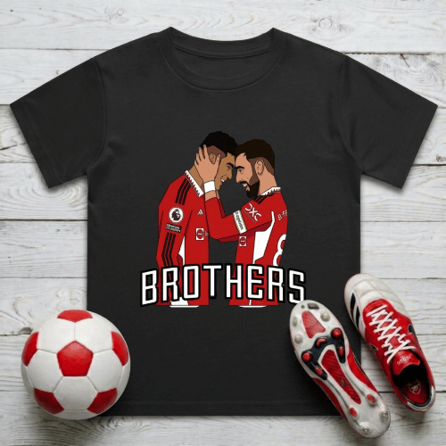 Boys’ Casemiro & Bruno Fernandes T-Shirt – Manchester United Brothers Football Tee