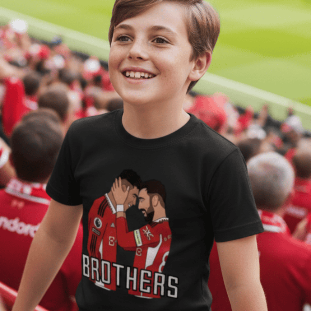 Boys’ Casemiro & Bruno Fernandes T-Shirt – Manchester United Brothers Football Tee