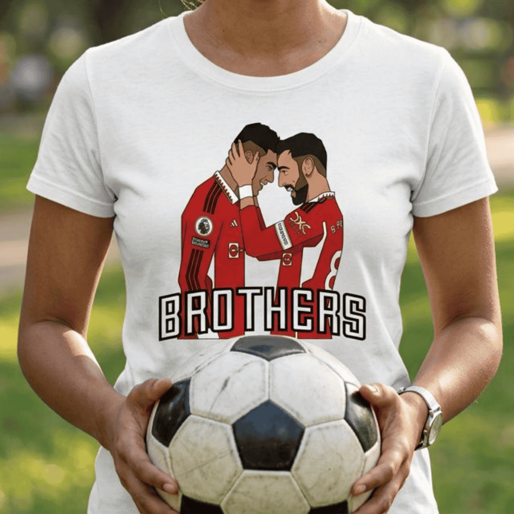 Women’s Casemiro & Bruno Fernandes T-Shirt – Manchester United Brothers Fan Tee