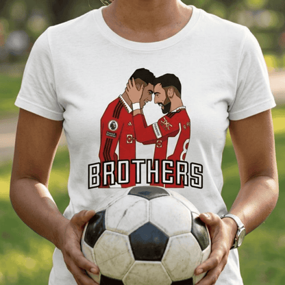 Women’s Casemiro & Bruno Fernandes T-Shirt – Manchester United Brothers Fan Tee