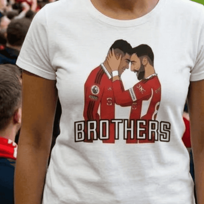 Women’s Casemiro & Bruno Fernandes T-Shirt – Manchester United Brothers Fan Tee