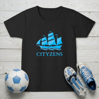Manchester City Girl's T-Shirt - Crew Neck | Cityzen Kids Official
