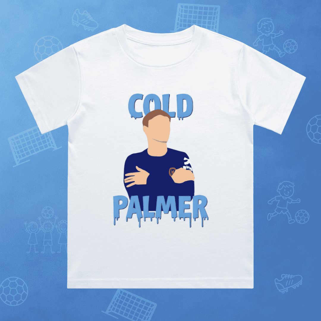 Kids Cold Palmer T-Shirt | Chelsea FC Young Blues Crew - Ice Cold Finisher Legend