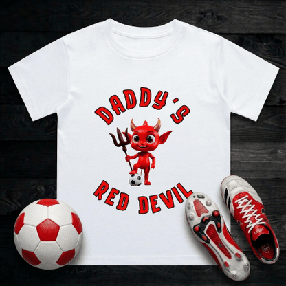 Manchester United Kids T-Shirt | Daddy's Red Devil - Young Red Devils Crew Neck