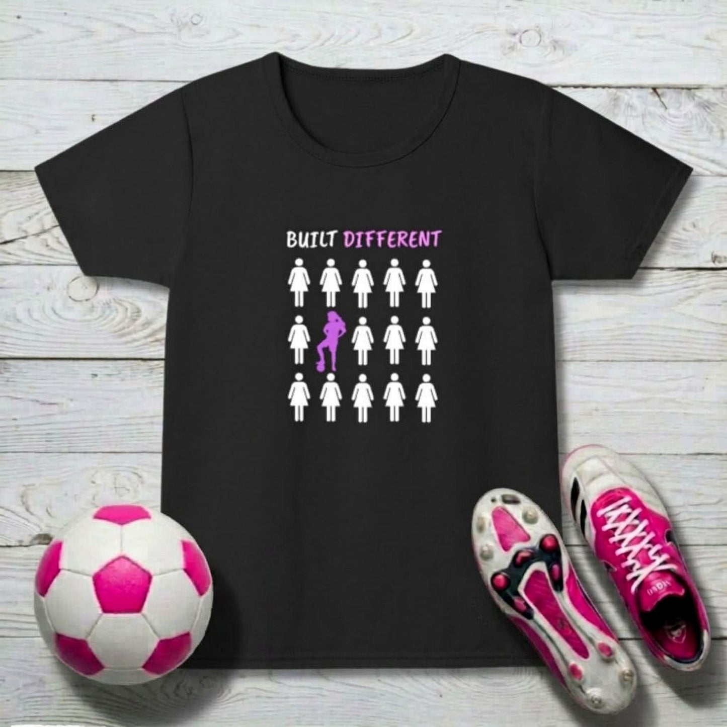 Built Different Girl's T-Shirt | Crew Neck for Young Fans