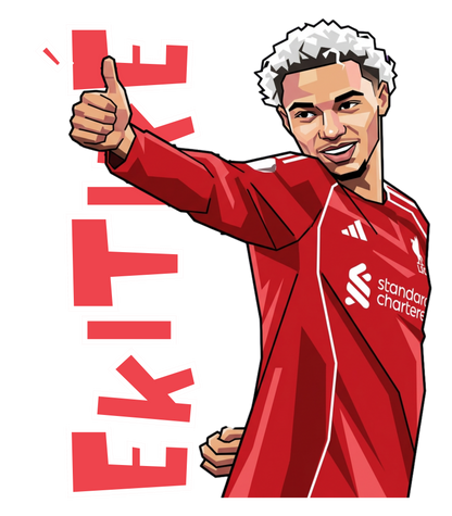 Ekitike Celebration T-Shirt - Premium Cotton Football Tee for Young Girls