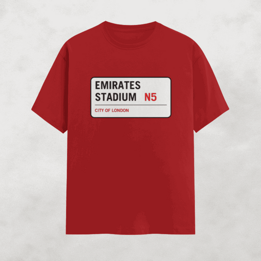 Emirates Stadium Arsenal t-shirt back design Gunners