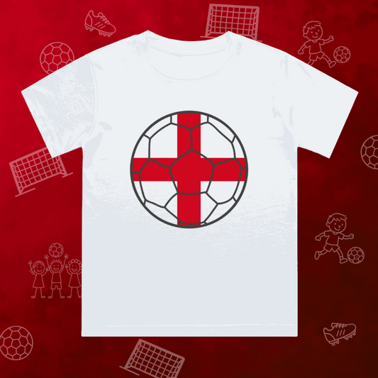 England Football Flag Kids T-Shirt | Classic Crew for Fans