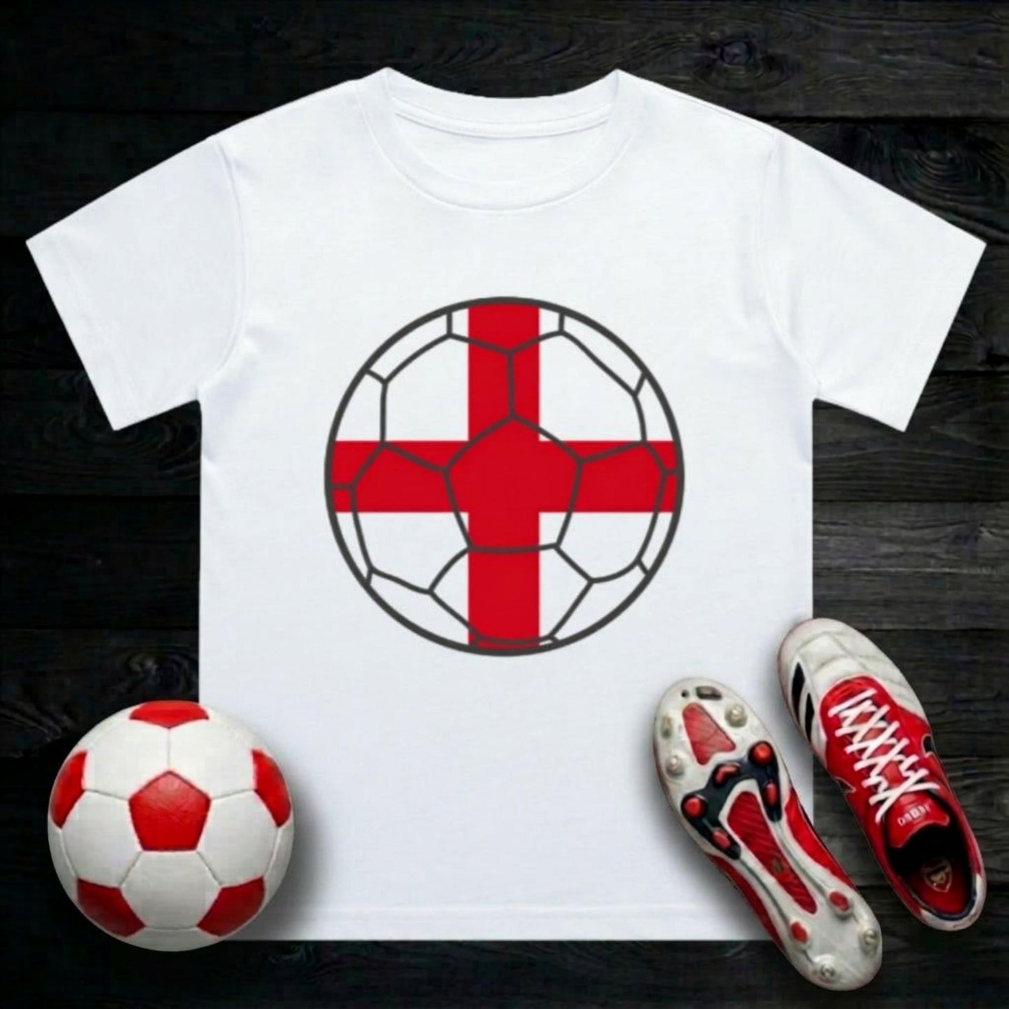 England Football Flag Kids T-Shirt | Classic Crew for Fans