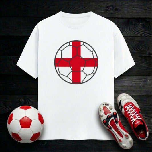 England Football Flag Mens T-Shirt | Classic Crew for Supporters