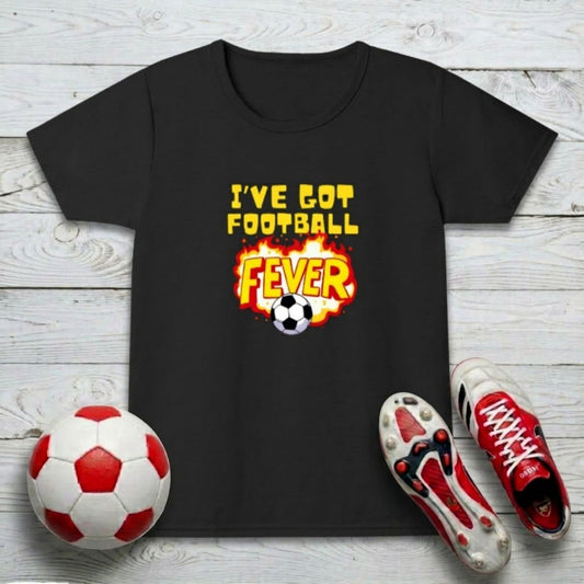 Football Fever Girl's T-Shirt | Crew Neck for Young Fans