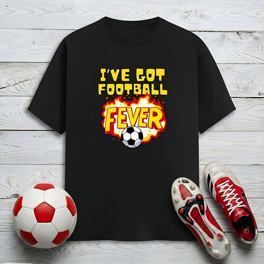 Football Fever Men's T-Shirt | Classic Crew for Passionate Fans