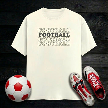 Football Text Men's T-Shirt | Classic Crew for Real Fans