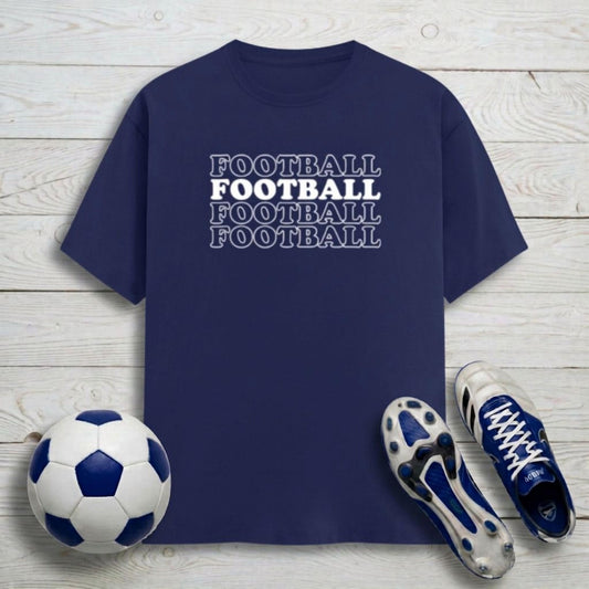 Football Text Men's T-Shirt | Classic Crew for Real Fans