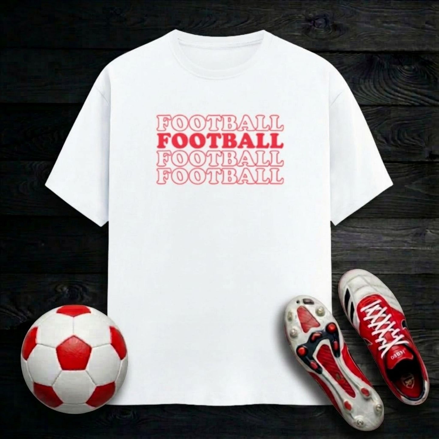 Football Text Men's T-Shirt | Classic Crew for Real Fans