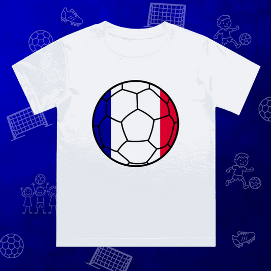 France Football Flag Kids T-Shirt | Classic Crew for Fans