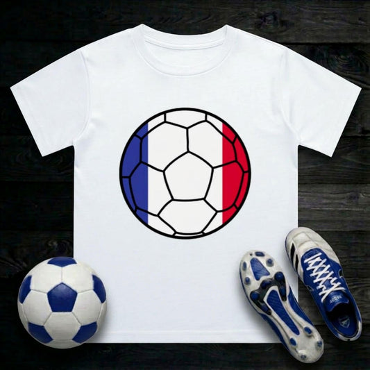 France Football Flag Kids T-Shirt | Classic Crew for Fans