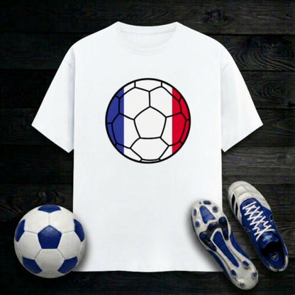France Football Flag Mens T-Shirt | Classic Crew for Supporters