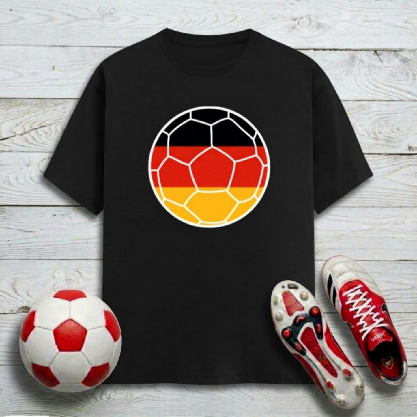 Germany Football Flag Mens T-Shirt | Classic Crew for Supporters