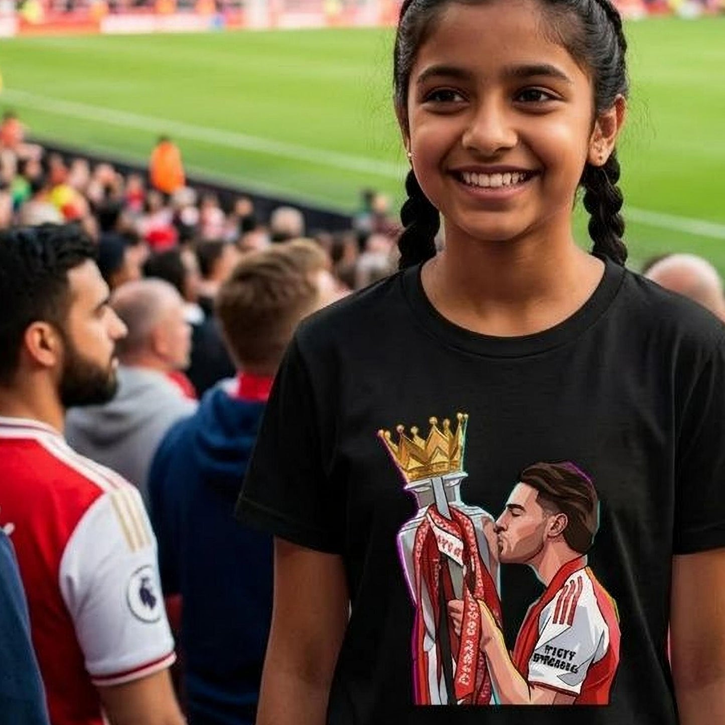 Declan Rice 'Champion's Kiss' - Girl's Arsenal T-shirt